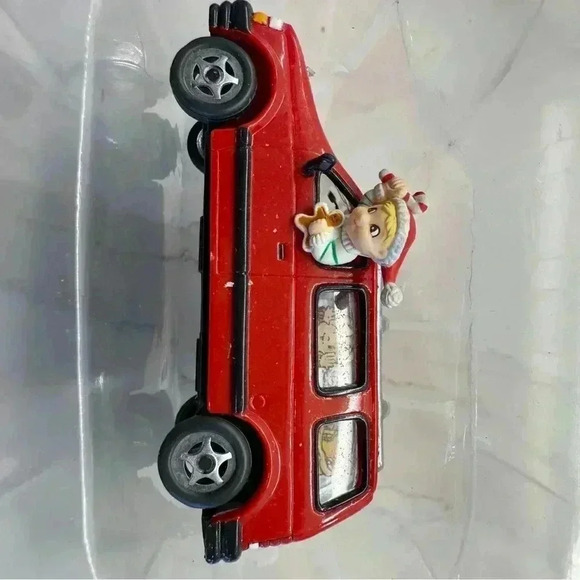 VINTAGE!! Enesco "Mom's Taxi" Christmas Ornament Red Car 1990 Holiday Decor - Picture 6 of 10